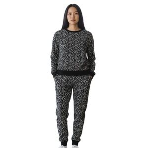 Bonobos Women's Navy Floral Pajama Set (M top SM bottoms) EUC Loungewear